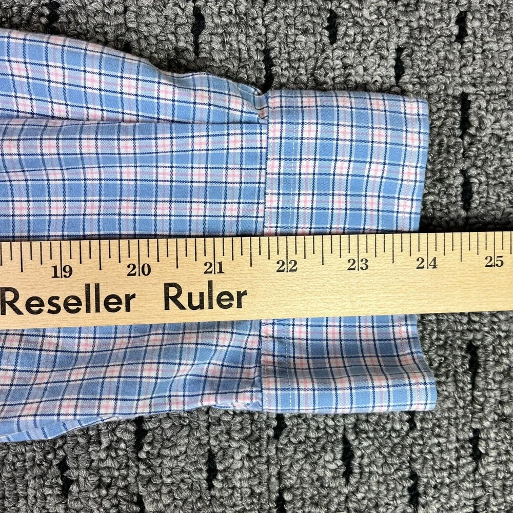 Polo Ralph Lauren Westerton Plaid Check Mens Long Sleeve Large L Blue Pink White